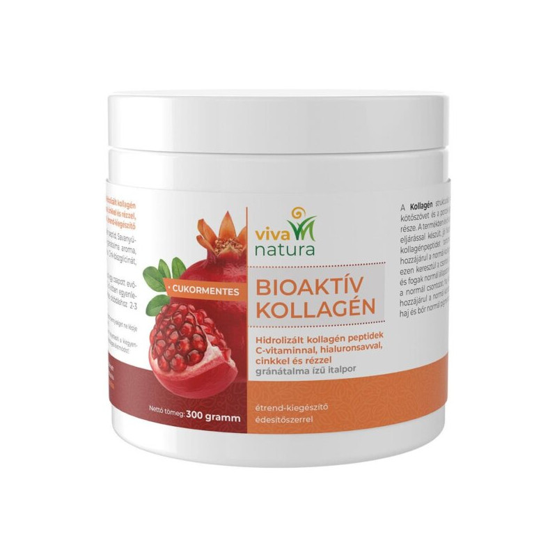 Kollagén Plusz Hialuronsav gránátalma ízű italpor C-vitaminnal (300 g)