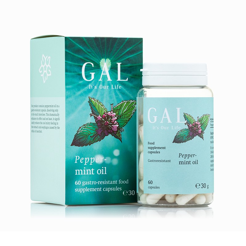 GAL Ulei de mentă piperată, 100 mg x 60 de capsule, GAL Vitamin