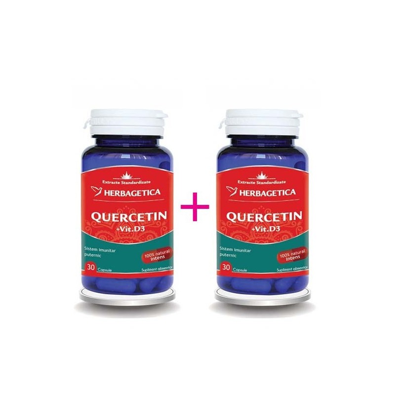 HERBAGETICA, QUERCETIN +Vit D3, 30+30 capsule