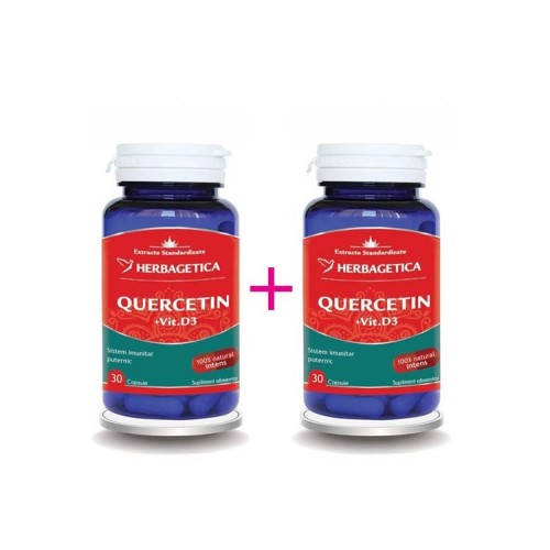 HERBAGETICA, QUERCETIN +Vit D3, 30+30 capsule