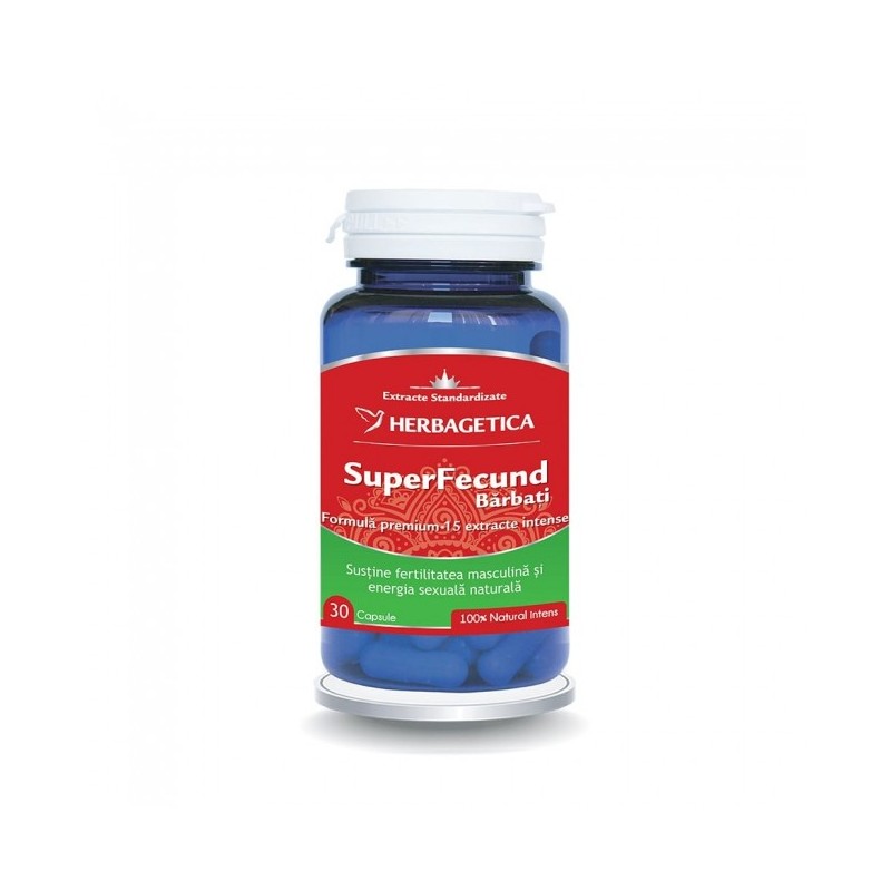 HERBAGETICA, SuperFecund Barbati, 30 capsule