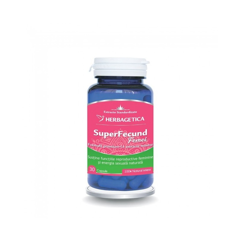 HERBAGETICA, SuperFecund Femei, 30 capsule