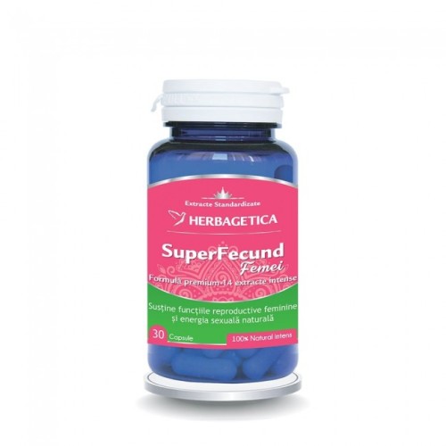 HERBAGETICA, SuperFecund Femei, 30 capsule