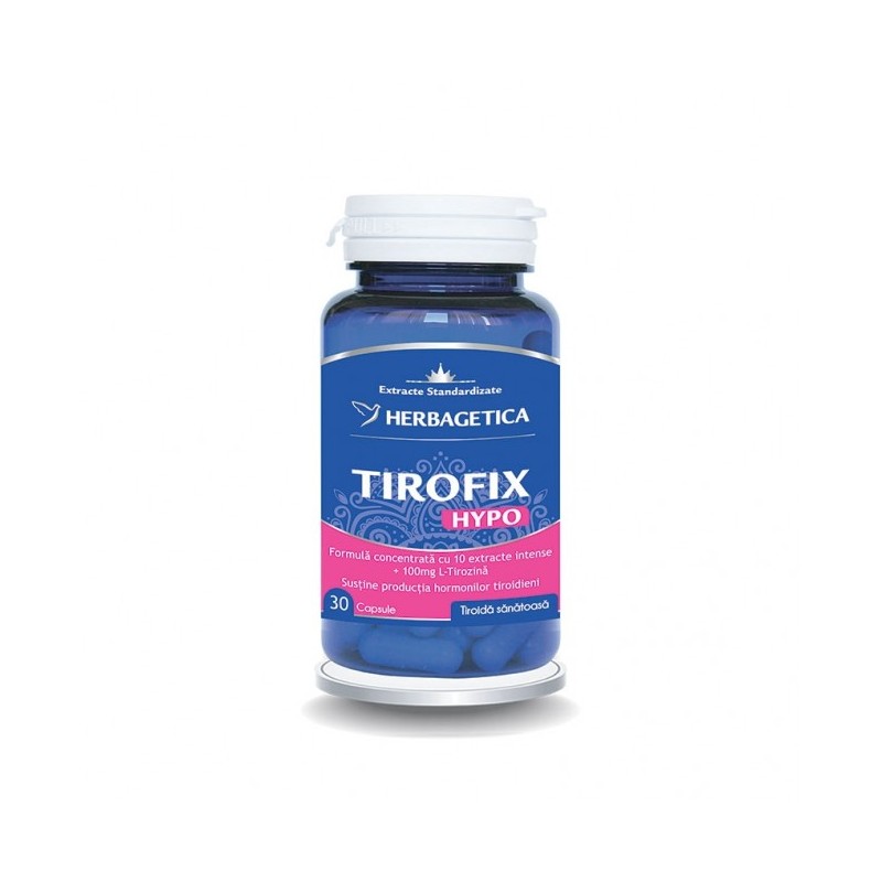 HERBAGETICA, TIROFIX HYPO, 30 capsule