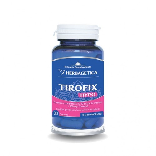 HERBAGETICA, TIROFIX HYPO, 30 capsule