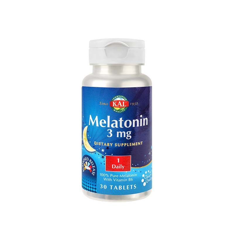 SECOM, Kal, Melatonin 3 mg B6 Vitaminnal, 30 tabletta