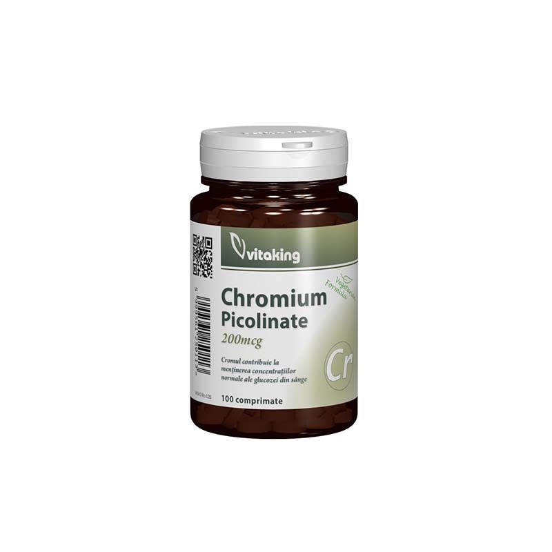 VITAKING, Crom Picolinat 200 mcg, 100 comprimate