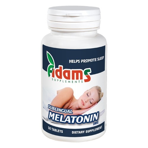 ADAMS, Melatonina sublingual 3 mg, 50 tablete